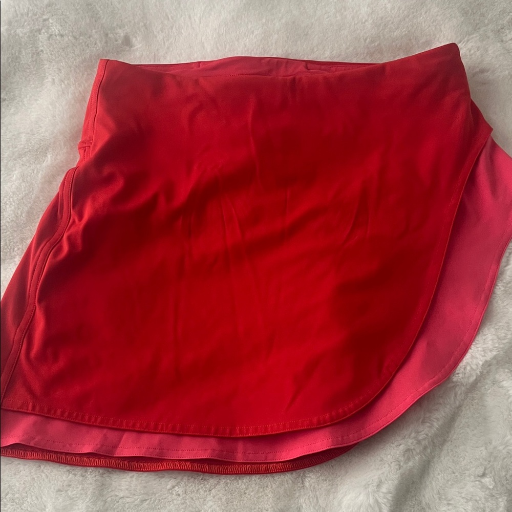 lululemon athletica Vibrant Red Asymmetrical Skirt